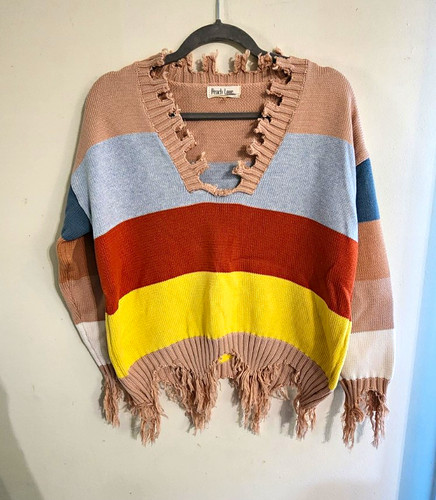 Peach love multicolored stripe - multicolored,