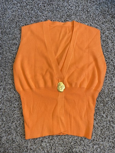Commense orange neck sweater - orange,