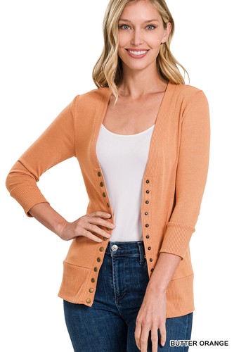 Women sleeve snap button - 3/4,