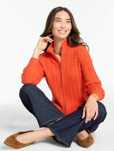 Cable knit full - cable, full-zip